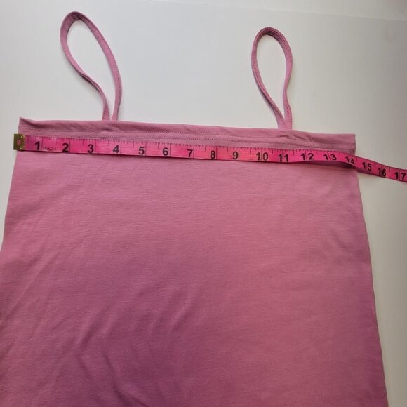 PINK Spaghetti Strap Camisole Light Pink Tank Top FREE SIZE - Picture 9 of 10